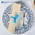 plain decal blue floral ceramic disposable tableware porcelain reusable plates